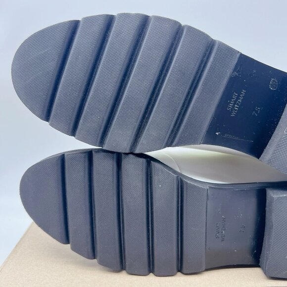 STUART WEITZMAN Dylan Leather Chelsea Boots Bootie White US 7.5 EU 38 - Picture 8 of 13